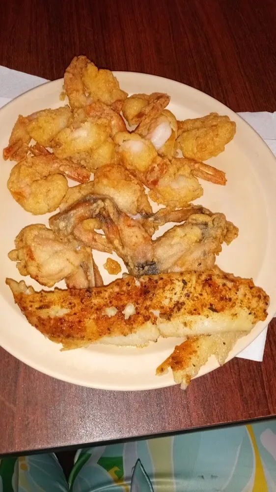 Seafood Buffet Frog Legs Fried Shrimp Bake Fish Fillet